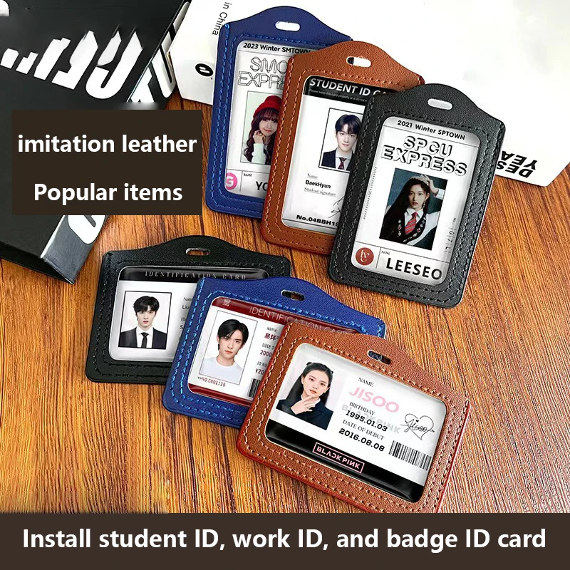 Retractable ID Tag Working Permit Case Cover Badge Holder Staff Work Pass Access Work Card Holder Cover Sleeve Badge Protector