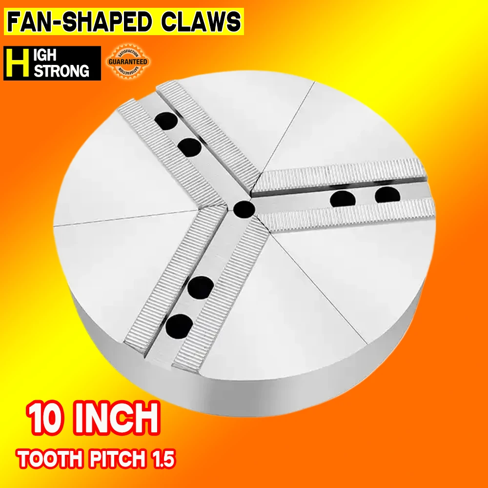 

10 inch hydraulic sector jaw fan-shaped claws 3 soft jaws for hydraulic pneumatic chucks Pie jaws Round full grip soft claw