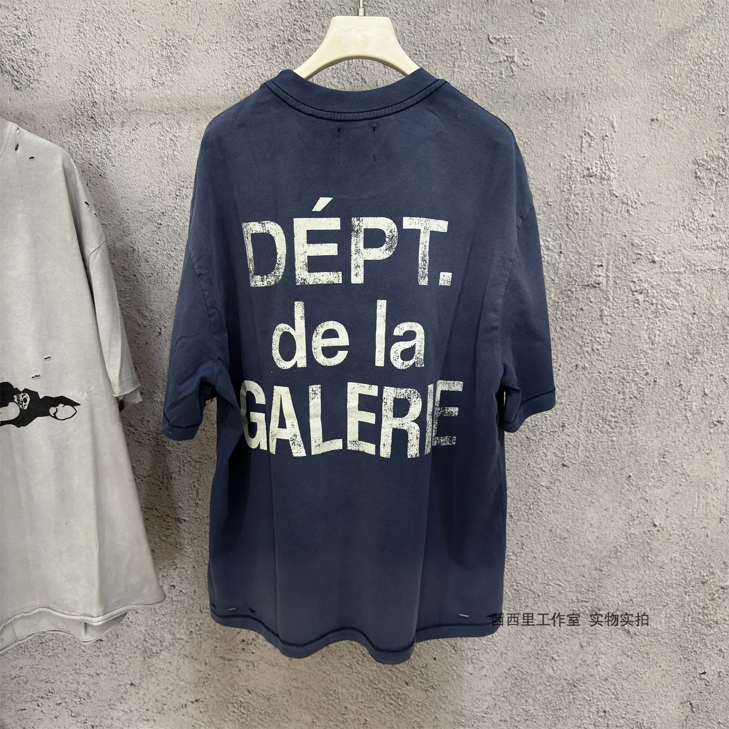 GALLERY DEPT TALK South Coast Limited Short Sleeve Casual Retro Old Loose Wash Pure Cotton Ripped T-Shirt