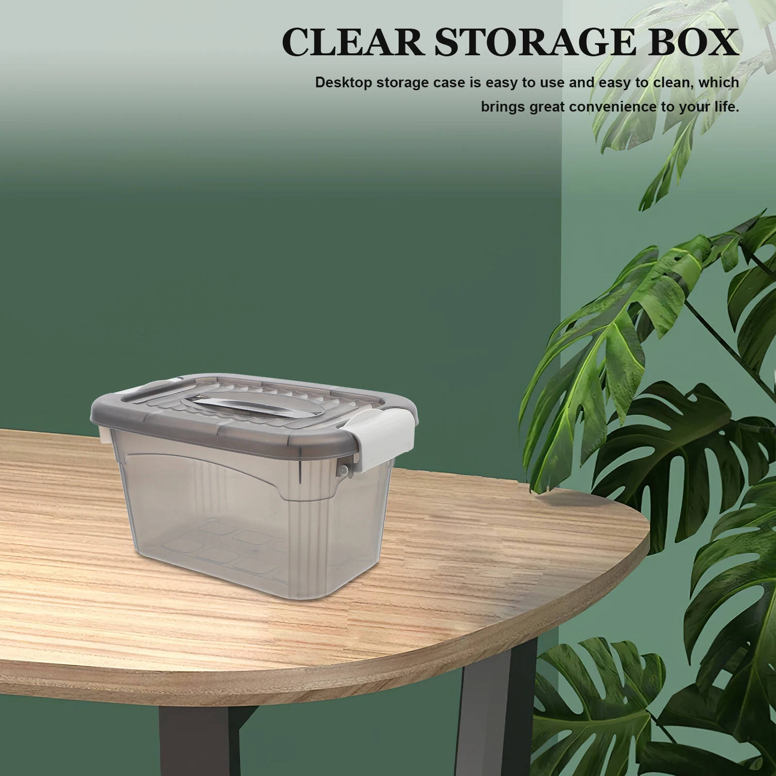 

Transparent Plastic Box Lid for Clothes Car Home Clear Household Clothes Storage Box Black Small Size Household ganizer