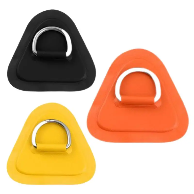 

4pcs Surfboard Rope Buckle Patch for Paddle Board Stainless Steel D Ring Inflatable Boat Accessories Canoe Deck Rigging Supplies