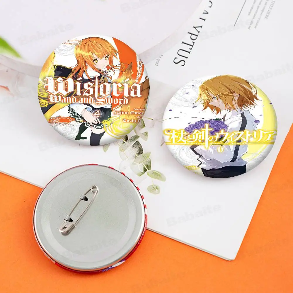 Anime Wistoria varita espada hojalata botón suave Pin broche placa de Metal accesorios de joyería personalizados sombrero bolsa solapa