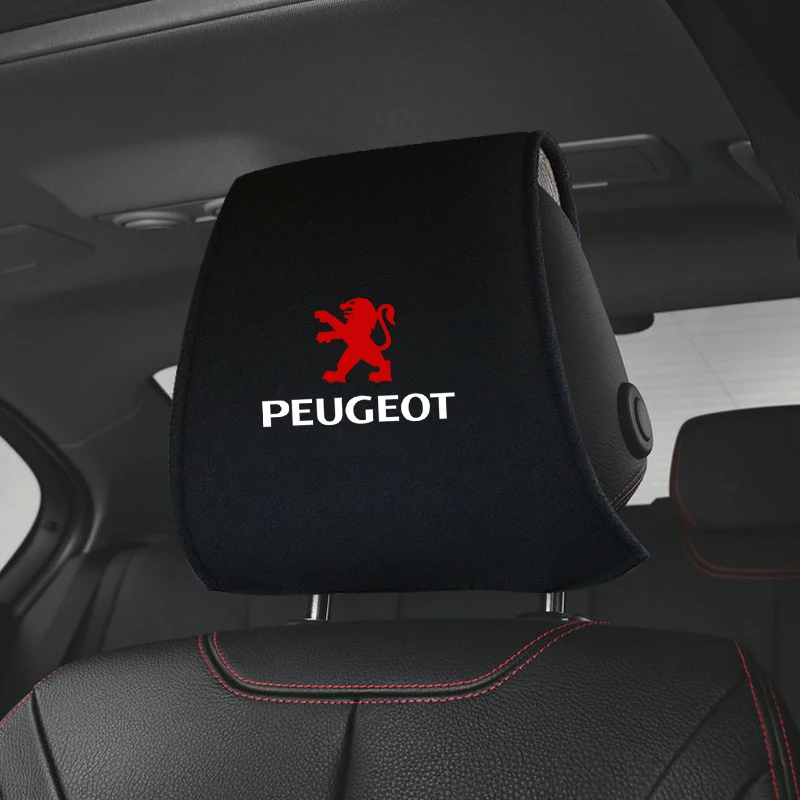 Car Sticker Accessory Seat Headrest Cover Comfortable Breathable Headrest Cover for Peugeot 307 206 308 207 406 407 408