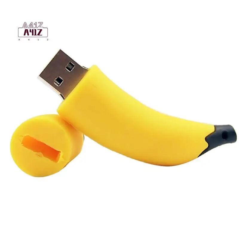 A41Z-Banana Fruit USB 2.0 Flash Drives 64GB Cute Pen Drive 64G Gift Usb Stick Gifts For Kids