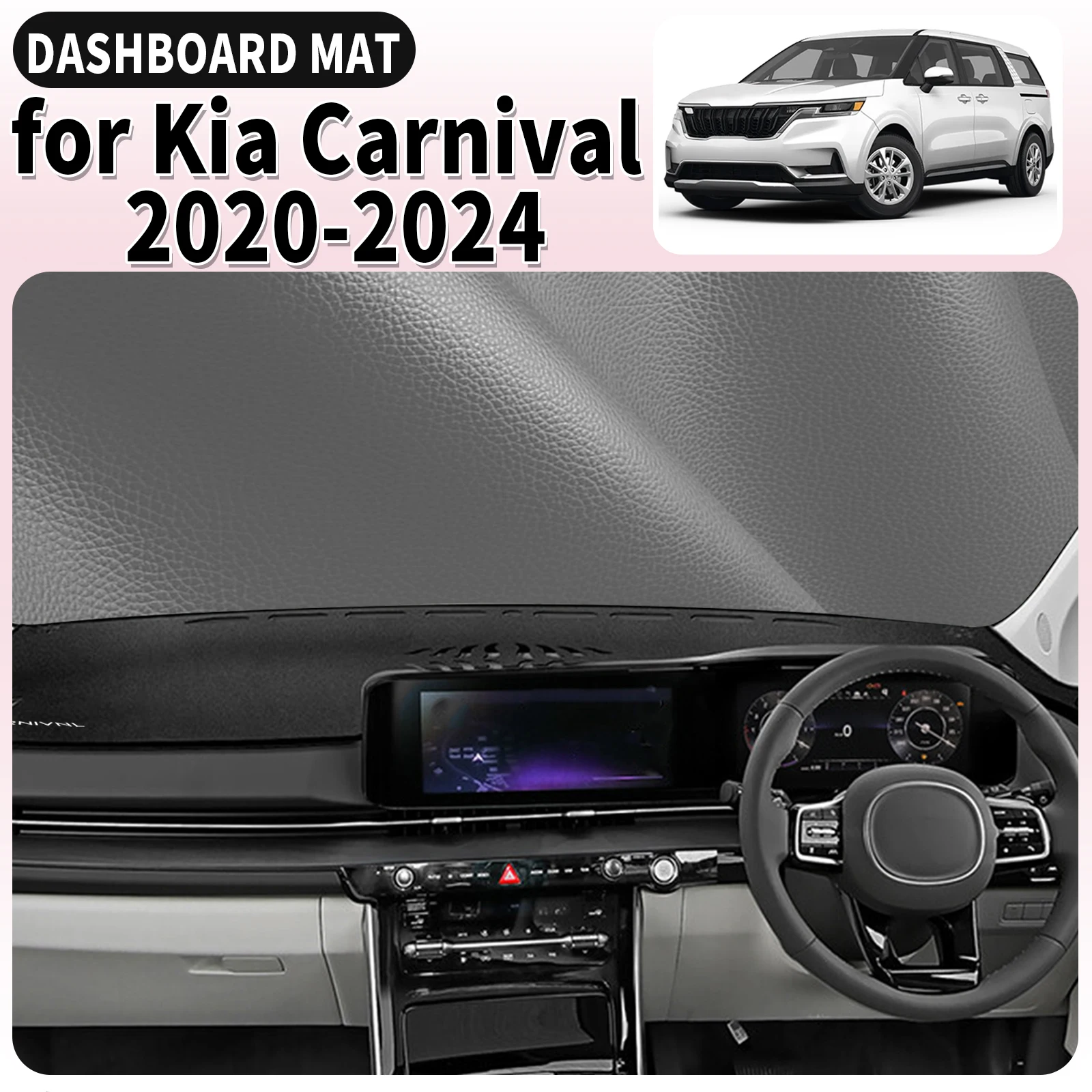 

for Kia Carnival KA4 2020 2021 2022 2023 2024 Car Dashboard Cover Mat Sunshade Anti‑UV Anti‑Glare Dash Interior Accessories