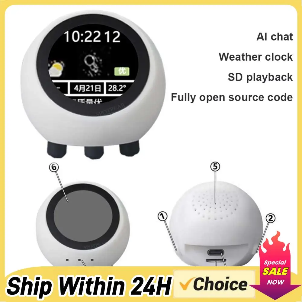 

ESP32-S3 Development Board No Touch Screen 1.28in Mini Robot Tabletop Ornaments Smart Assistant Robot for Home Decor(No Battery)