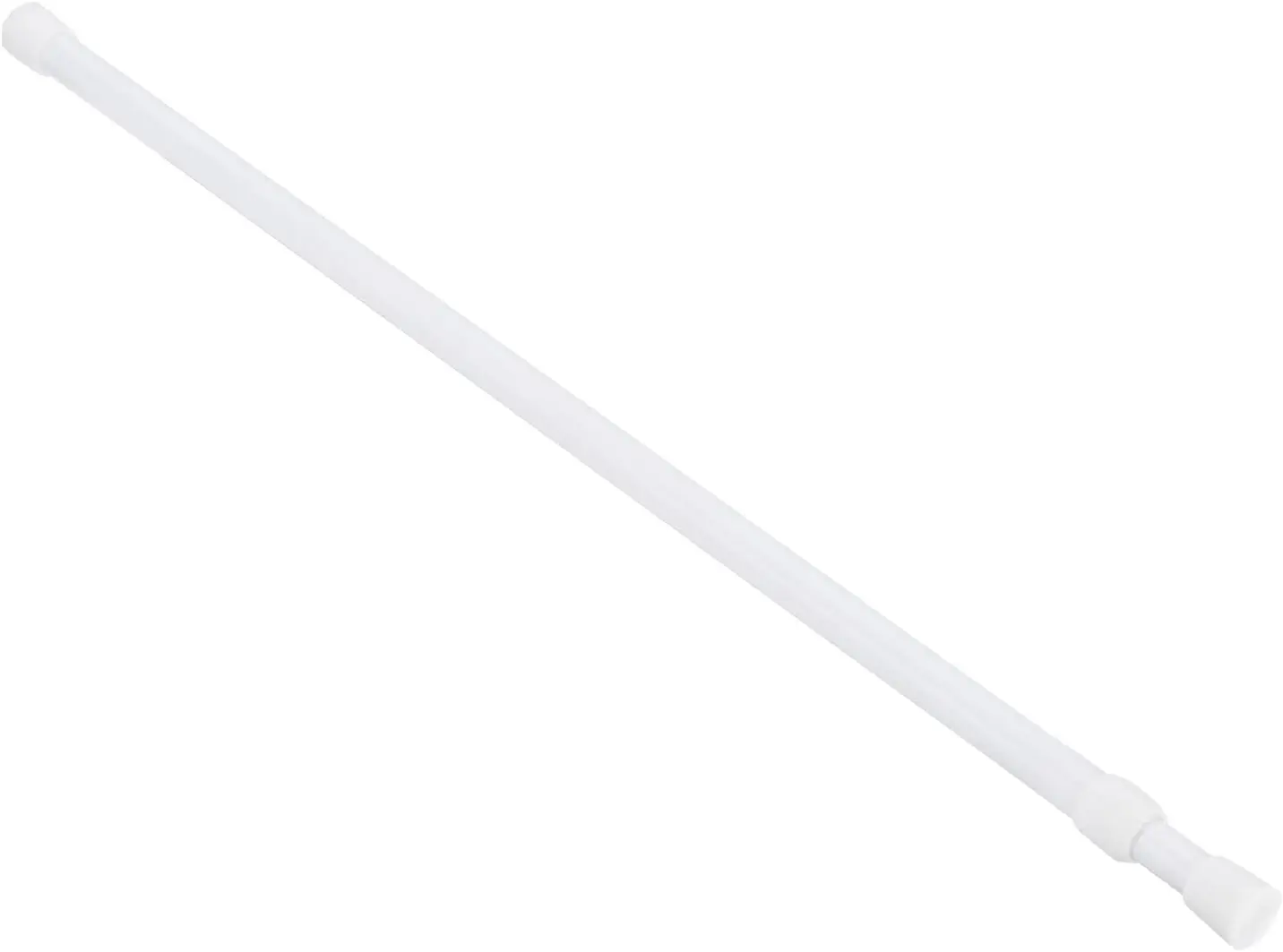 

Tension Curtain Rod, Adjustable 39-75 Inches, 0.51" Dia White Spring Rod No Drilling for Doorway Kitchen