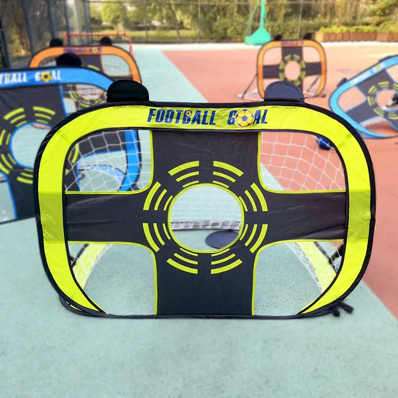Soporte portátil para portería de fútbol para niños con red, equipo deportivo móvil plegable para exteriores para niños