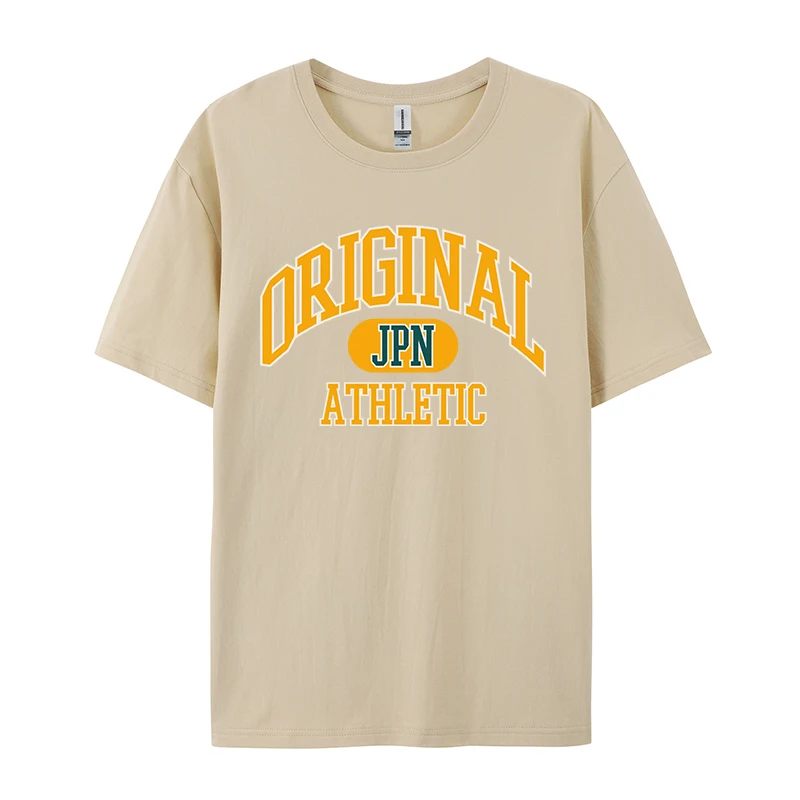 Jpn Original Athletic Sports Bedruckte T-Shirts für Damen, Sommer-Baumwoll-T-Shirt, lockerer O-Ausschnitt, weich, bequem, Tops, Freizeitkleidung
