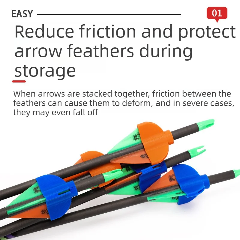 Durable Arrow Vane Fletching Protector Cover Anti-Deformation Guard for Recurve Compound Bow Archery Target Shooting Accessories