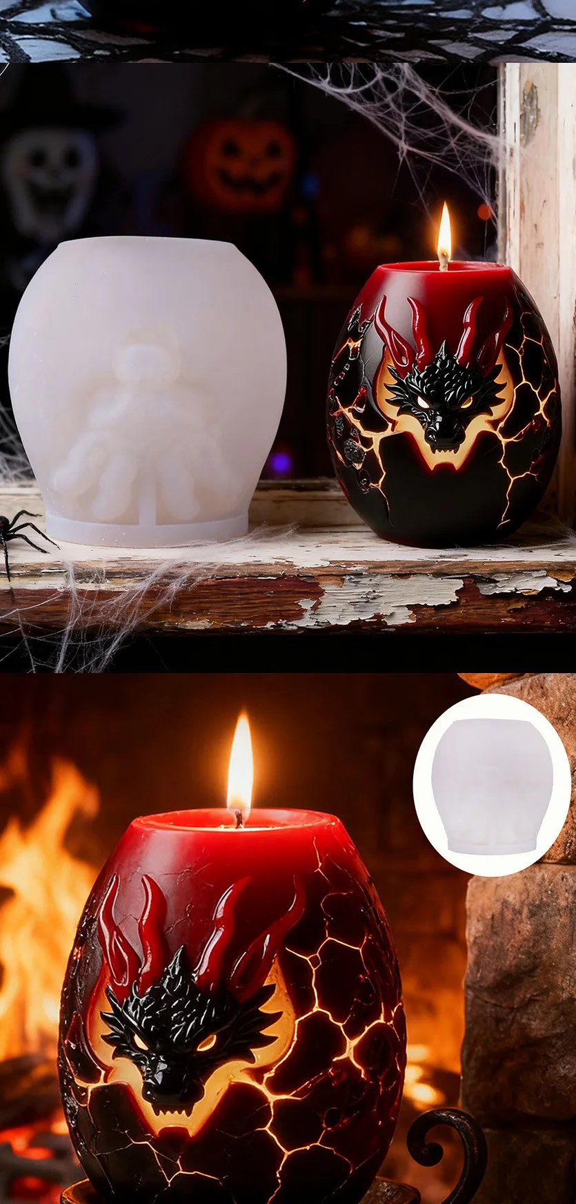 

Faucet Embossed Egg-shaped Candle Silicone Mold DIY Creative Faucet Embossed Scented Candle Diffuser Stone Baking Accessories