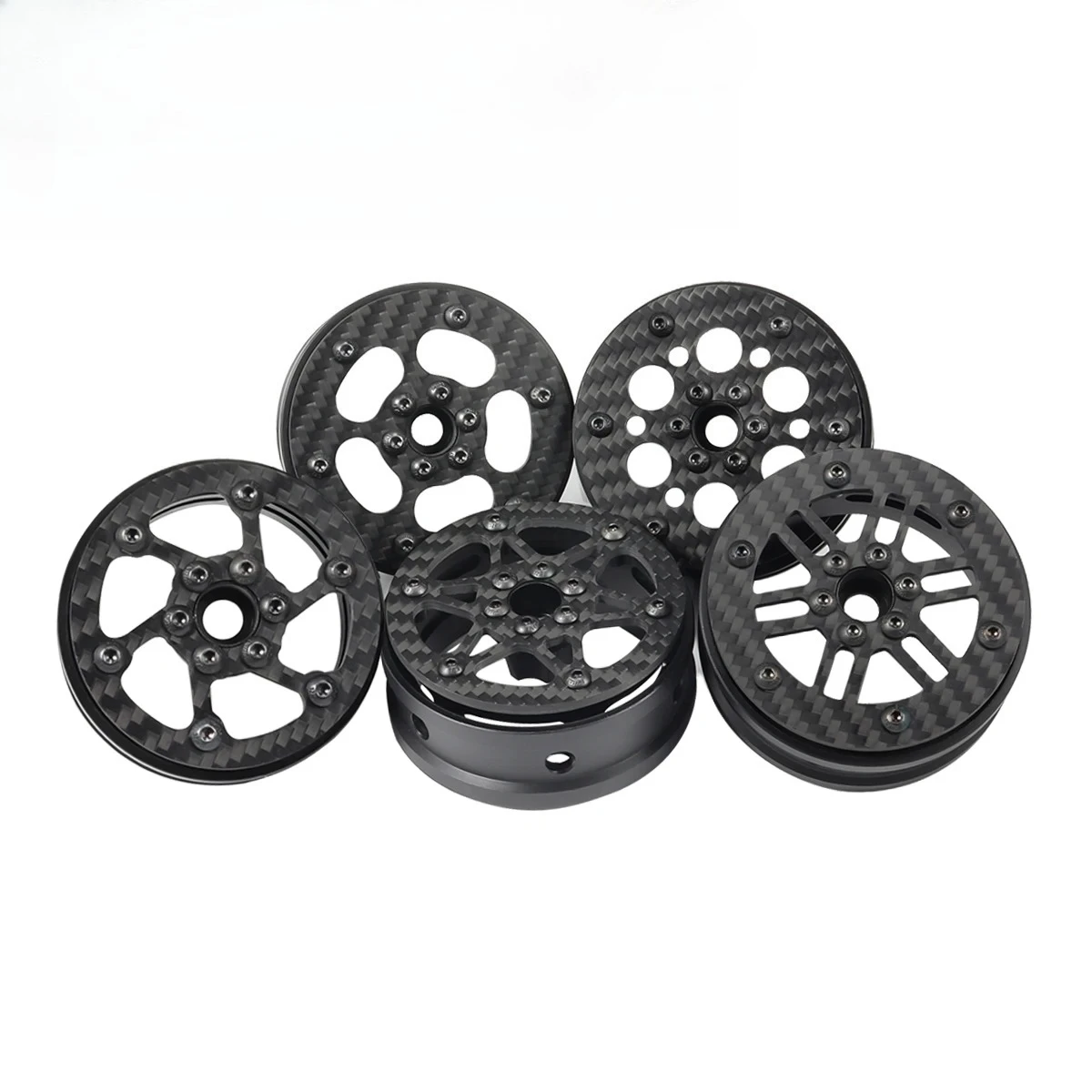 2,2 Zoll Carbon-Faser RC-Felgen für 1/8 1/10 Rock Crawler LCG Cheater Rigs GSPEED V3 TGH Capra SCX10 Pro Element Enduro TRX4