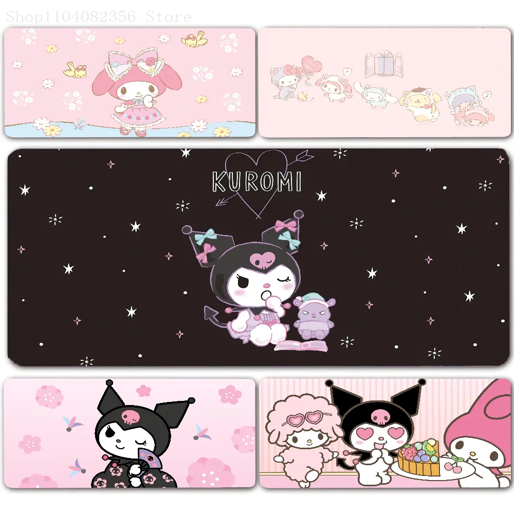 

Sanrios Cute Kuromi MousePad Oversized Anime Mouse Pad Cartoon E-Sports Game Keyboard Pad Kawaii Desk Pad Desktop Decoration