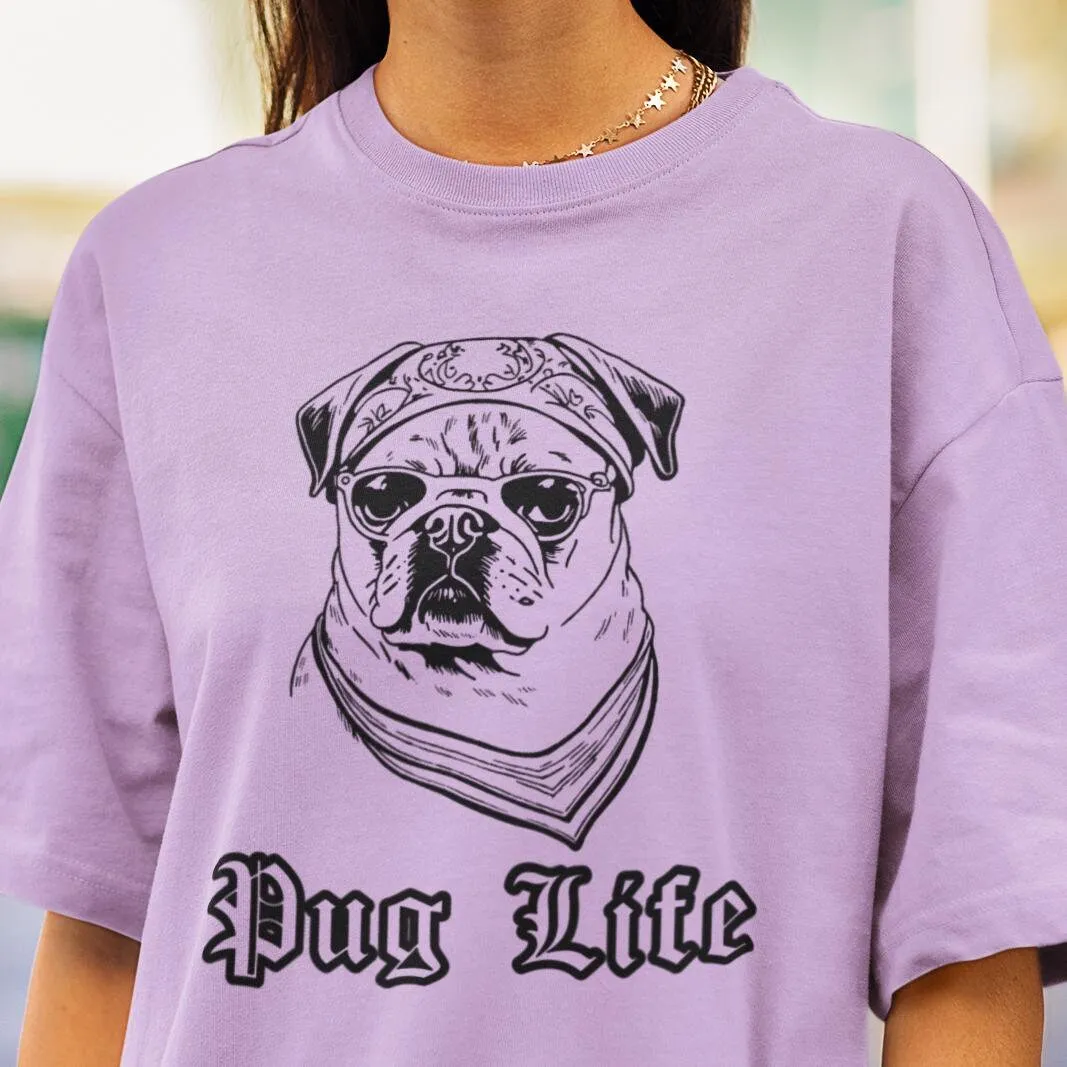 Pug Life Funny Dog T Shirt Comfort Colors Quirky Thug Halloween Mom Lover That Go Hard