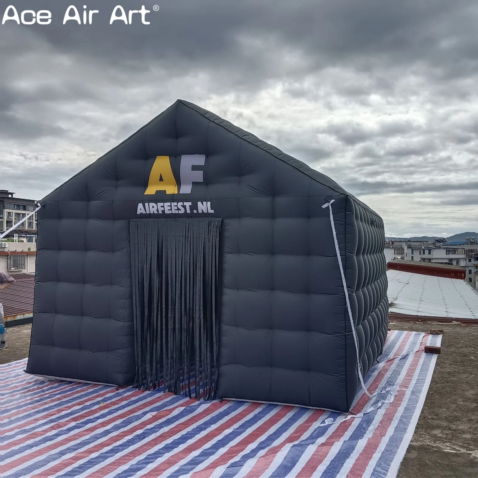 Barraca inflável da boate do diodo emissor de luz para eventos ao ar livre e festas barraca personalizada inflável com luzes para a decoração do festival