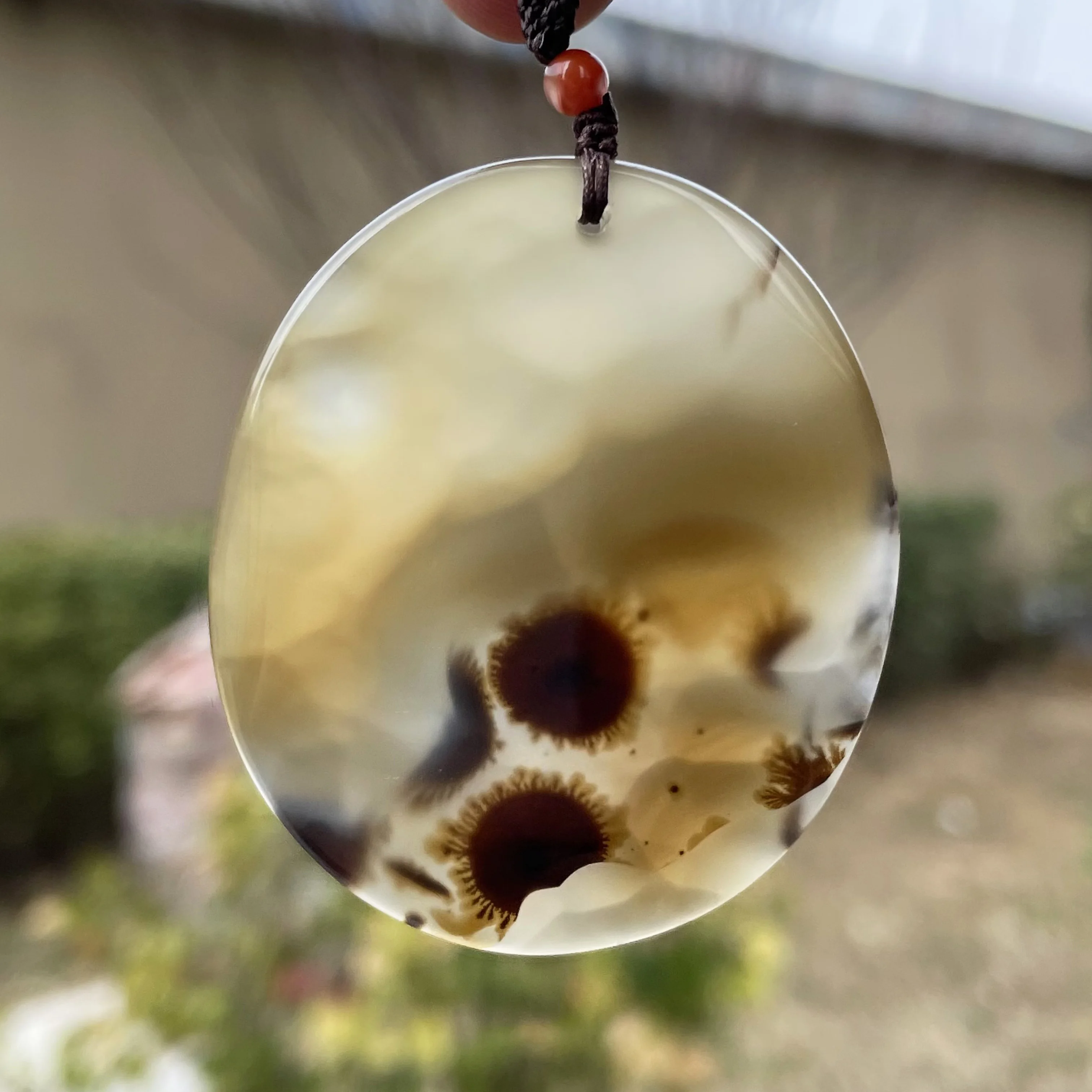 Natural Landscape Tree Agate Pendant Crystal Quartz Necklace Chalcedony Energy Health Gift DIY Reiki Healing Stone Home Decor