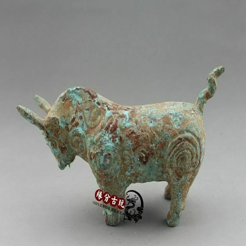 

Chinese Old Bronze Statue Cattle Copper Statue Statues et Sculptures Desk Decoration Figurines Collection Ornaments Gift