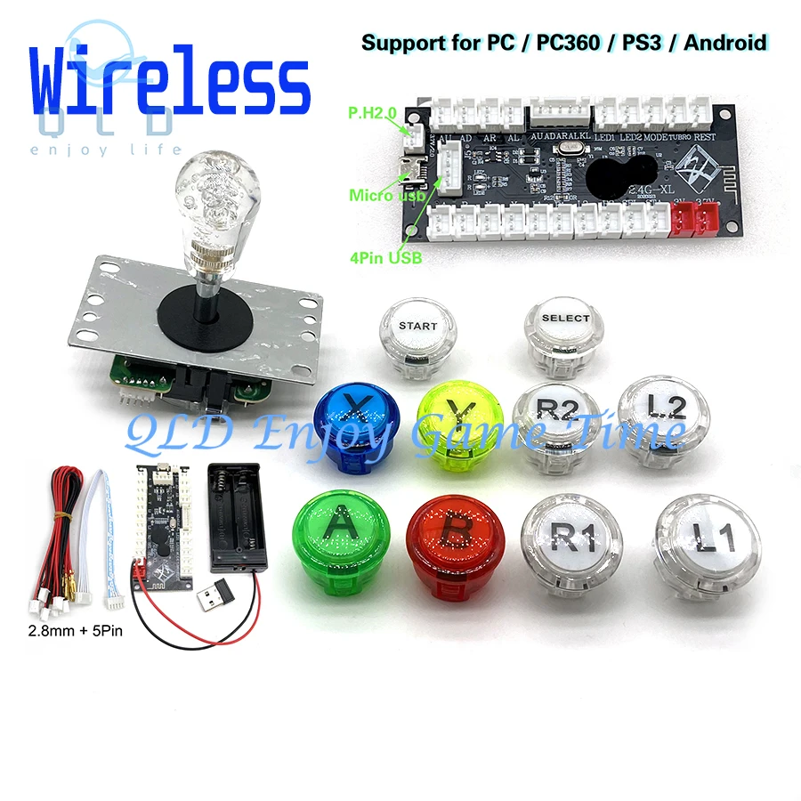 

1-2P USB Encoder DIY Stick KIT with Joystick Copy SANWA OBSC-30 Button for PC/PS3/PS4/Android/IOS/XBOX360 Arcade Game Controller