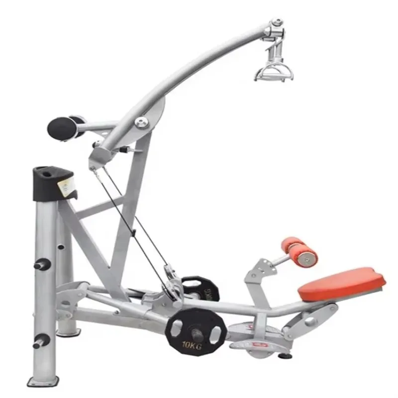 Gimnasio comercial plateado, equipo de Fitness cargado, entrenador de ejercicio de brazo de pecho y hombros delanteros, máquinas desplegables