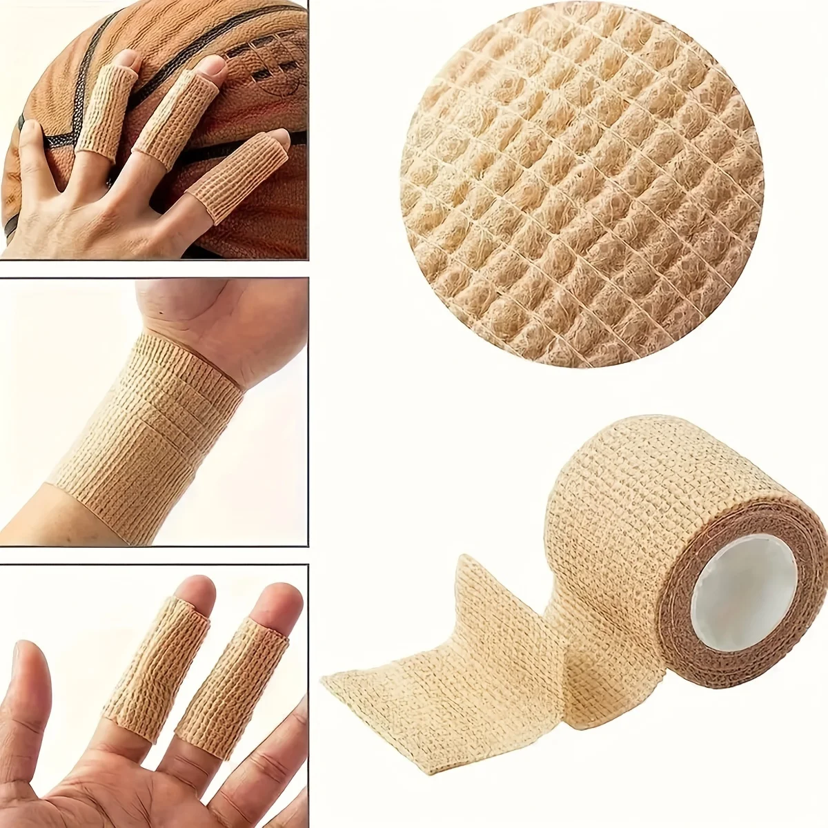 10 Rolls Athletic Wrap Tape Self Adhesive Elastic Bandage Elastoplast Sports Protector Knee Finger Shoulder Tattoo Accessories