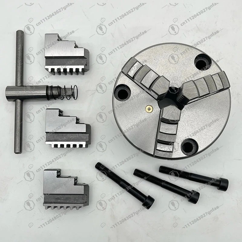 

3-кулачковый токарный патрон 80 мм, переднее крепление на 3 отверстия, миниатюрный, ручной, самоцентрирующийся, заднее крепление K11-80