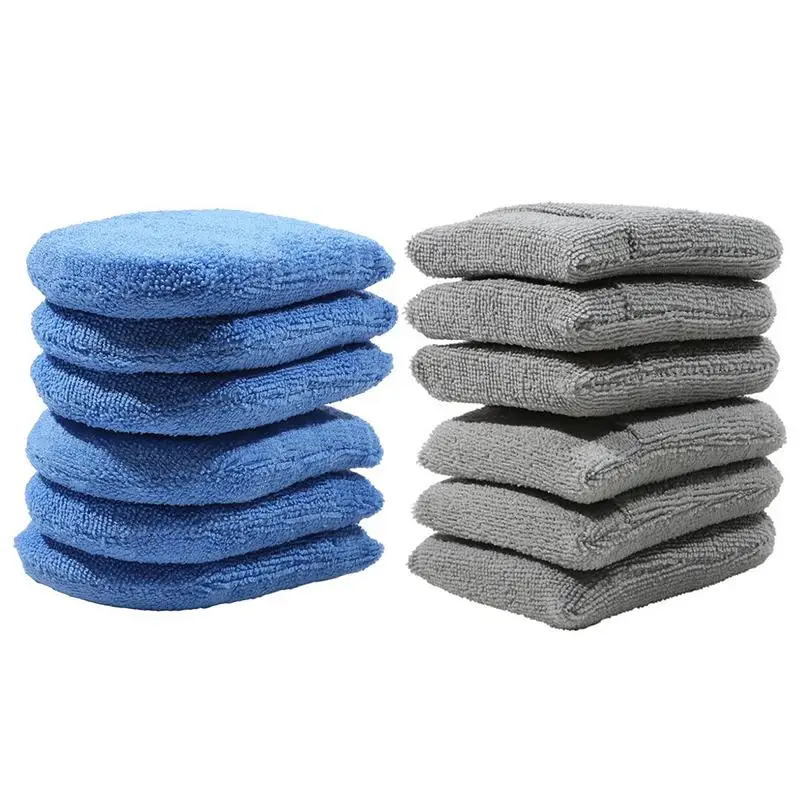 

1 шт. Мягкая микрофибровая губка-аппликатор для нанесения воска, полировочная губка-аппликатор для чистки автомобиля и автодетейлинга