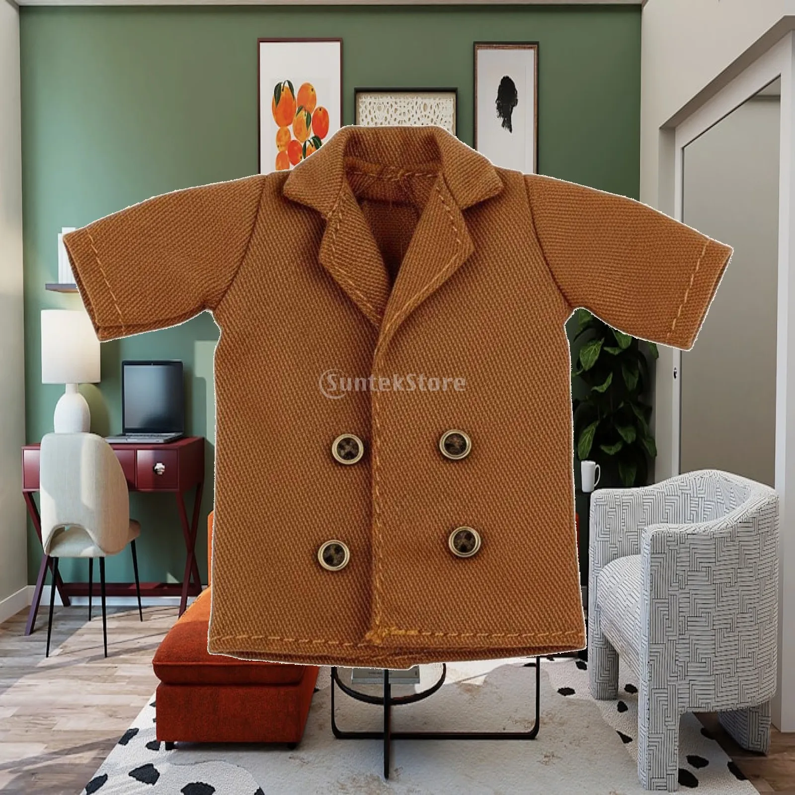 Bjd Doll Overcoat High Quality Textile Long Coat Clothes for 1/12 Ob11 Figures Toy Jacket Accessory