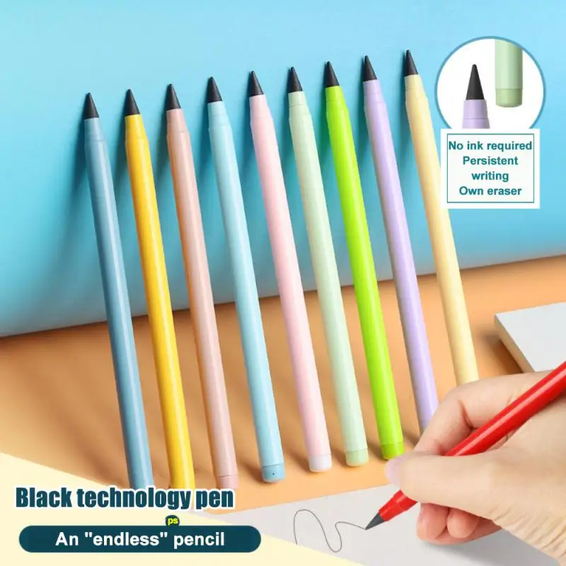 lot Unlimited Writing Eternal Pencil Environmentally Friendly No Ink Pen School Supplies Stationery Pencil Sign Pen Gifts