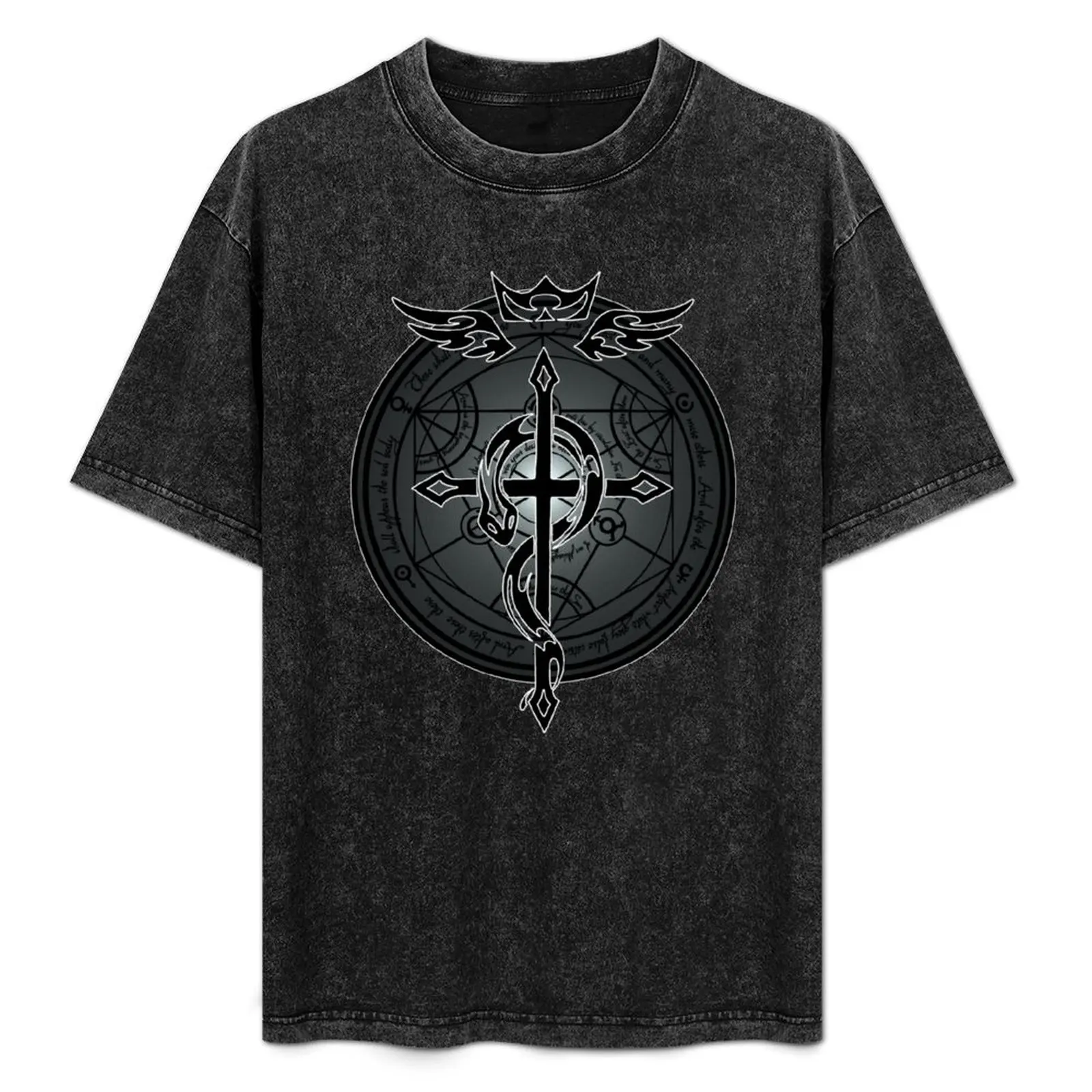 

Fullmetal Alchemist Flamel - silver T-Shirt Plus Size Workout Short Sleeve Top