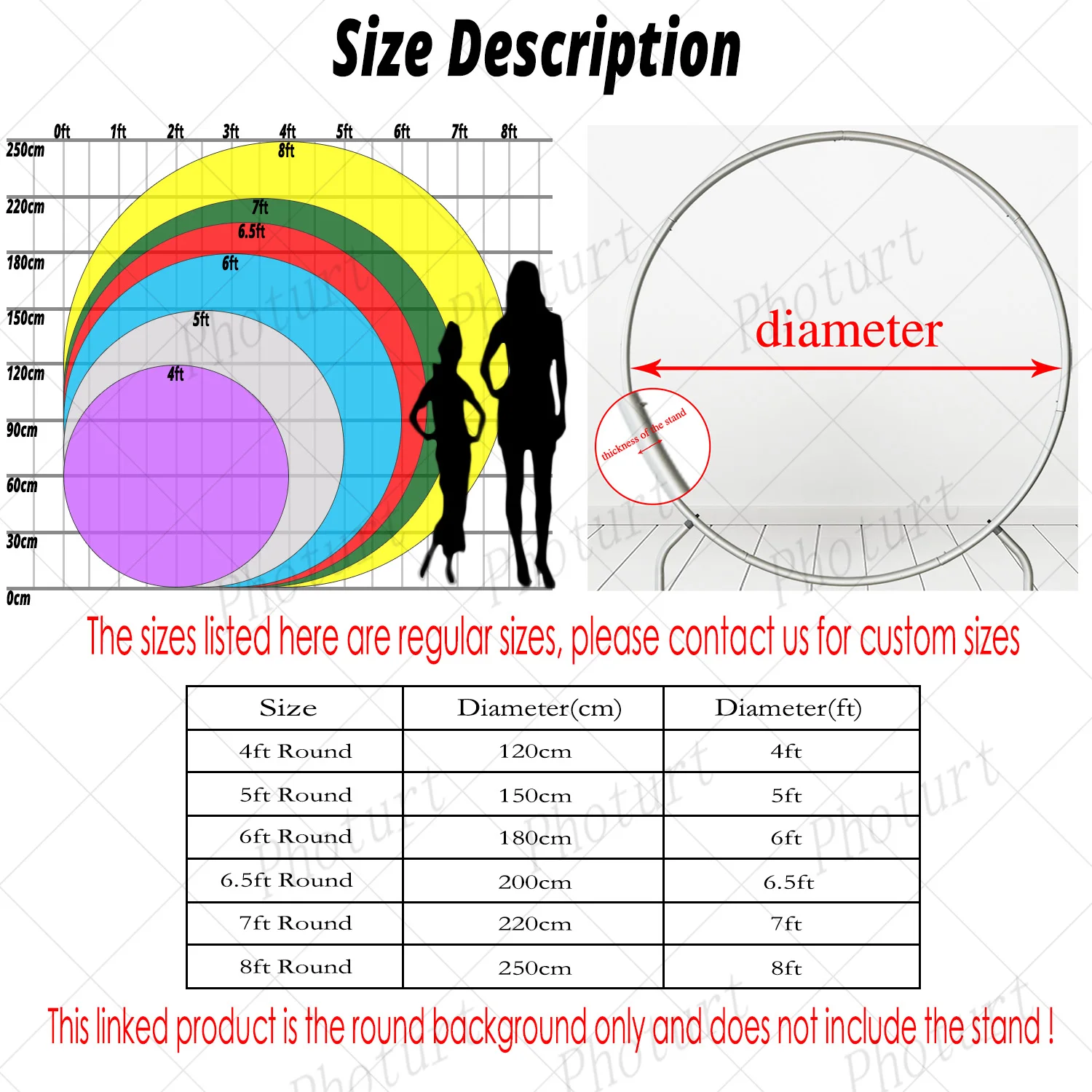 Round Bolofofos Backdrop Kids Birthday Baby Shower Background Color Doll Friends Circle Surface Banner Decoration Props