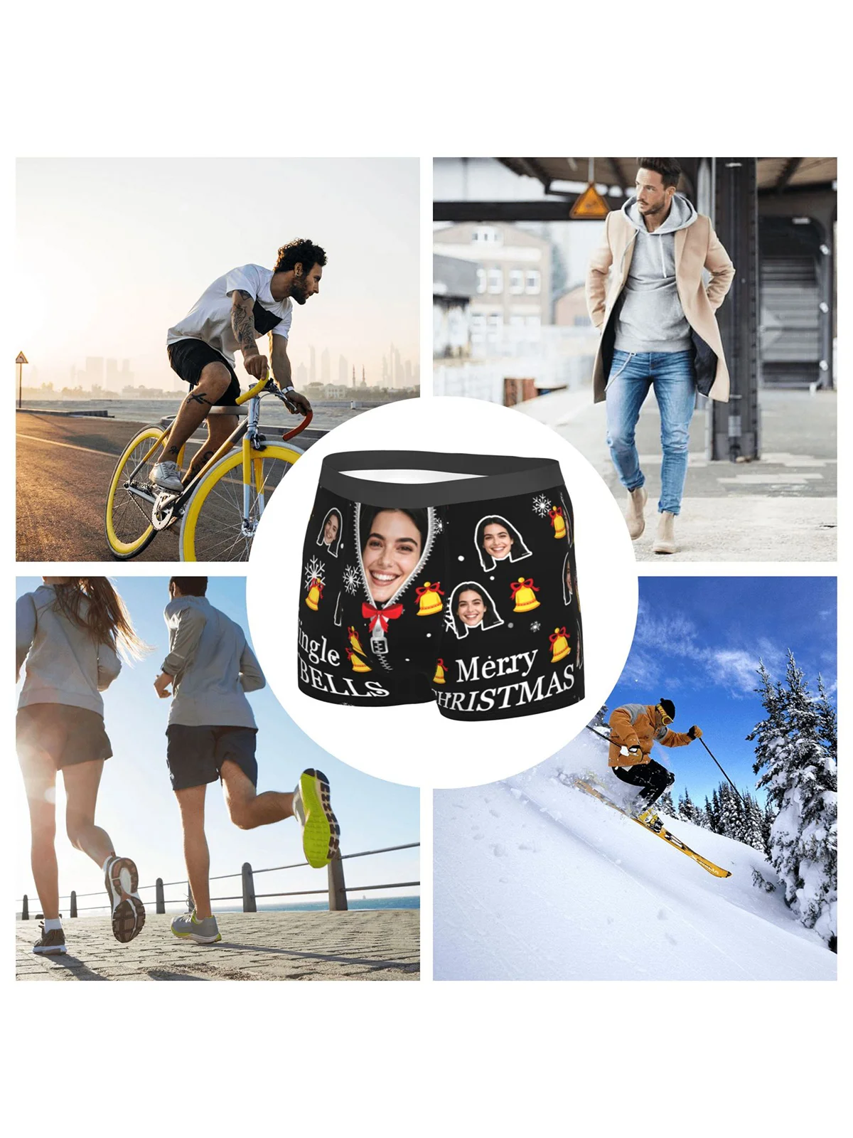 Personalized Face Photo Underwear Custom Boxer Briefs Custom Men Christmas Gift For Husband Anniversary Gift for Dad