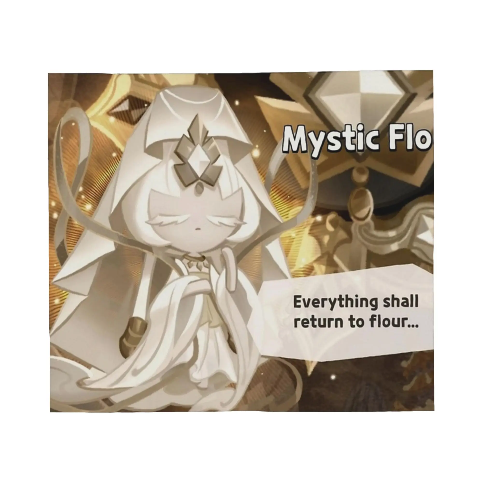 Mystic Flour Cookie Coral Fleece Plush Throw Blanket Cookie Run Kingdom Blanket for Home Travel Super Warm Bedspread