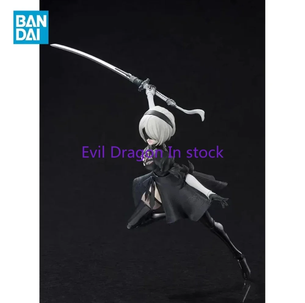 

100% оригинал Bandai SH Figuarts NIER AUTOMATA 2B SHF в наличии, коллекция аниме, фигурки, модель игрушки, фигурка, подарки из ПВХ