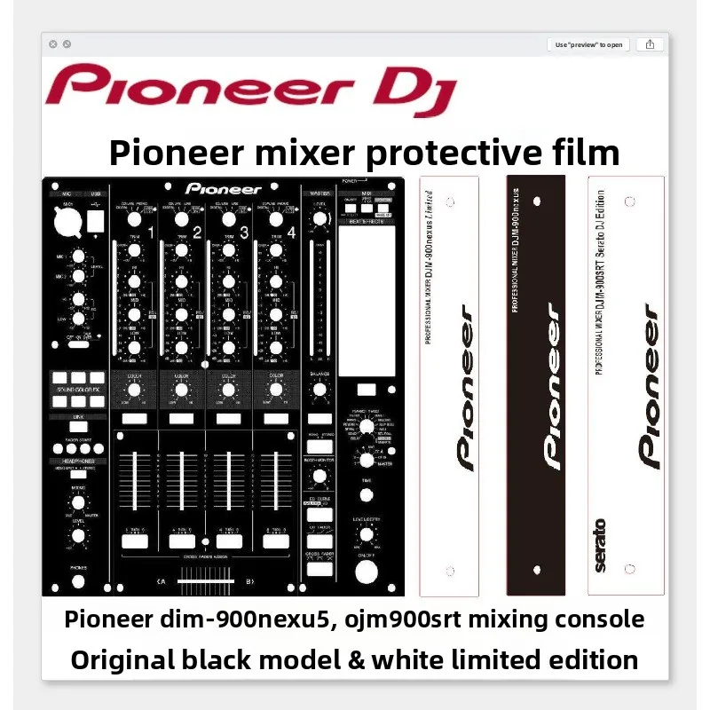 Capa protetora para mixer Pioneer djm-900 nexus/controlador cdj-900srt (máquina não incluída)