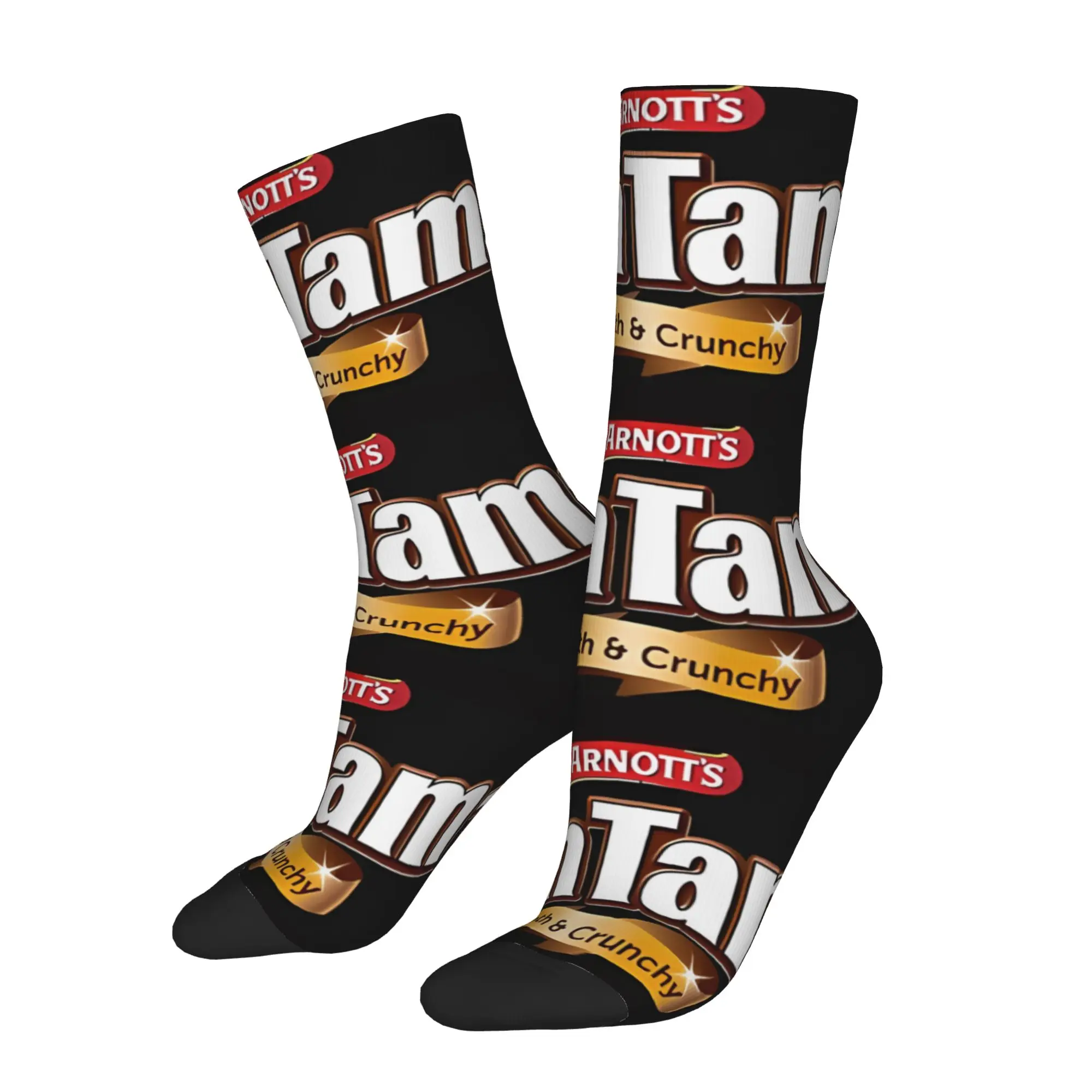 

1 пара забавных носков Tim Tam Delicious, винтажные мужские носки с бесшовным узором и принтом, повседневные мужские носки