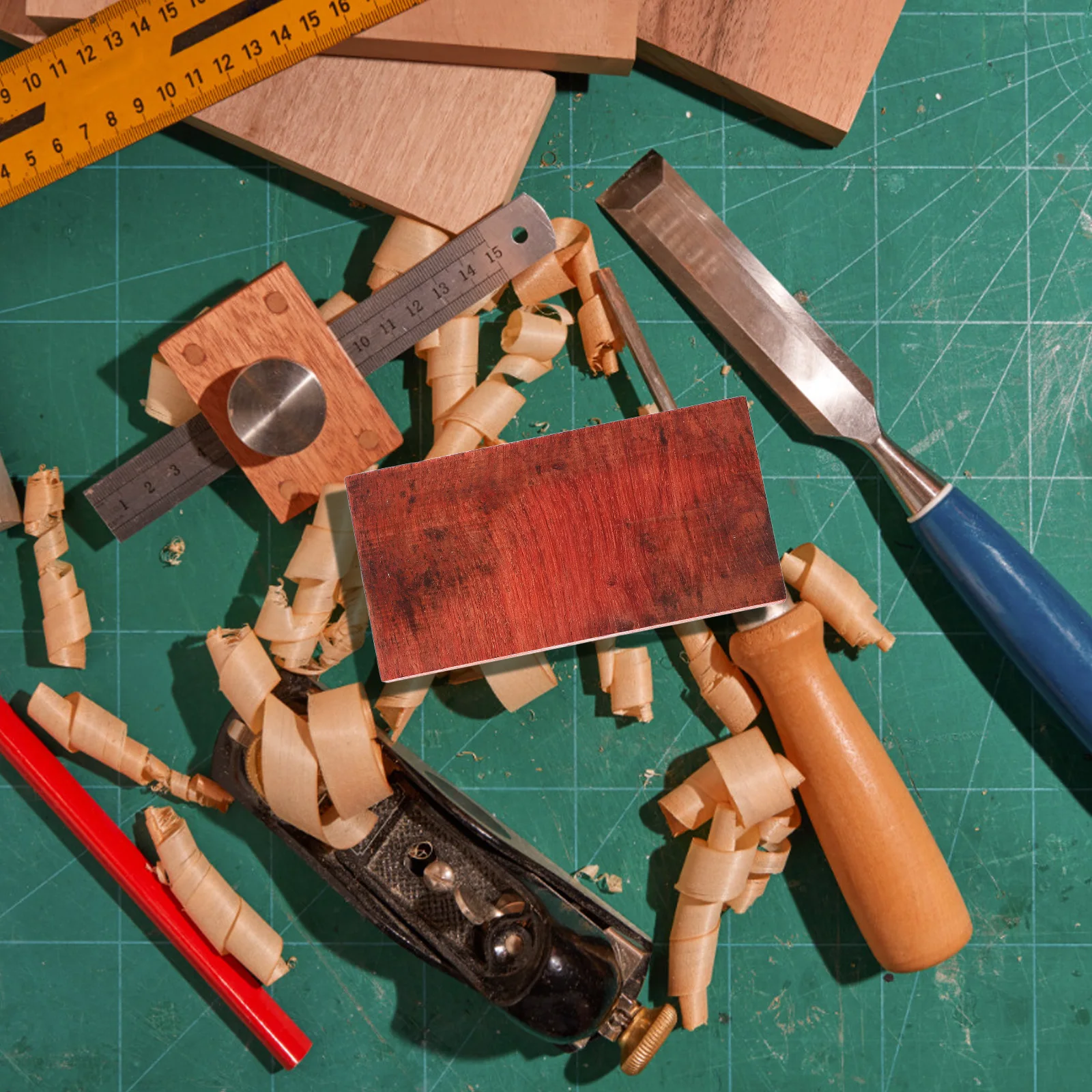 

Beveled Edge Wood Block DIY Comb Carving Slice for Creative Woodworking Projects Versatile Use At Home Office Travel