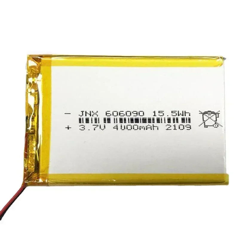 3.7V Polymer Lithium Battery4000mAh 606090 Suitable for Video Early Education Machine Mobile Power Supply DIY Solar Street Light