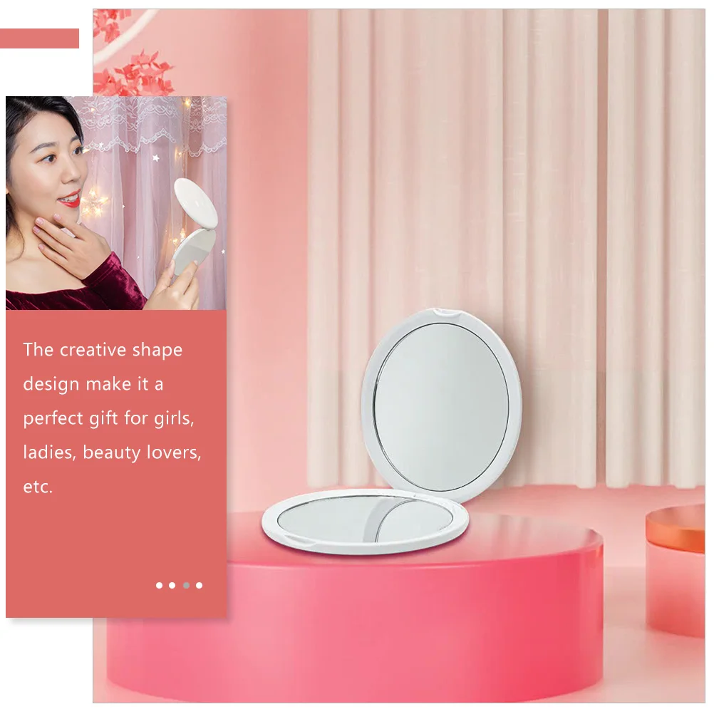 مرآة مكياج مكبرة مدمجة قابلة للطي 10 مرات، مرآة صغيرة محمولة للسفر للنساء، مرايا محمولة #3