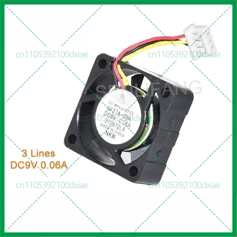 

New For SEPA SF27A-09A DC9V 0.06A Three Lines Cooling Fan 30*30*10MM