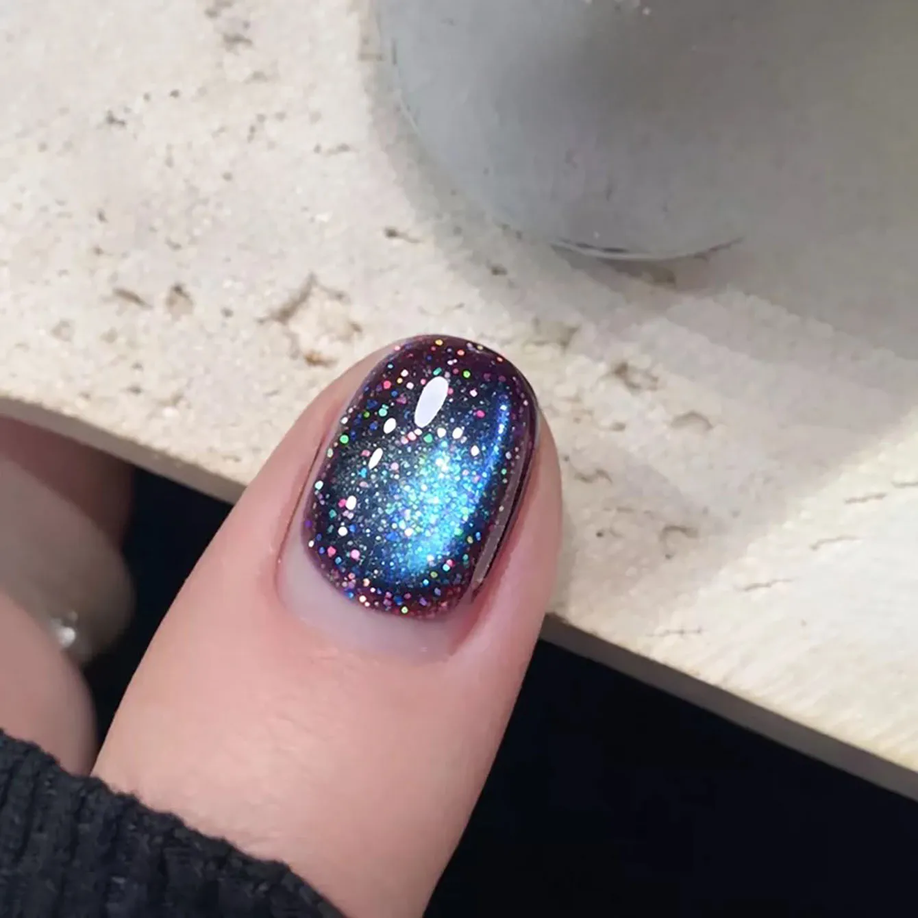 

10ML 1PCS 2026 New Aurora Whitening Black Blue Light Starlight Code Glass Bead Cat Eye Magnet Gel Nail Polish Nail Supplies