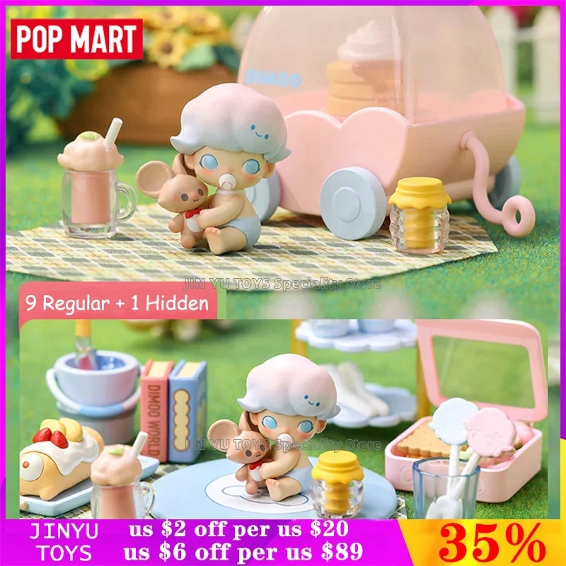 

POP MART DIMOO Go On An Outgonging Together Series Blind Box Cute Anime Action Figure Cartoon Desktop Model Girls Birthday Gifts