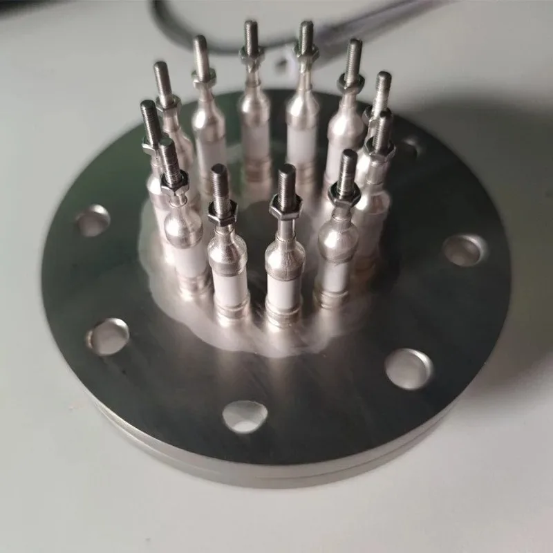 CF63 Electrode Flange CF100 Flange Electrode Ceramic Electrode Vacuum  Flange Vacuum Penetrating Part