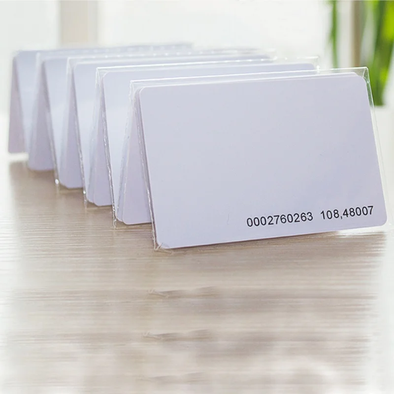 10pcs 125KHz RFID Proximity ID Card EM4100 TK4100 Blank White PVC Printable Badge Door Access Control Time Attendance System