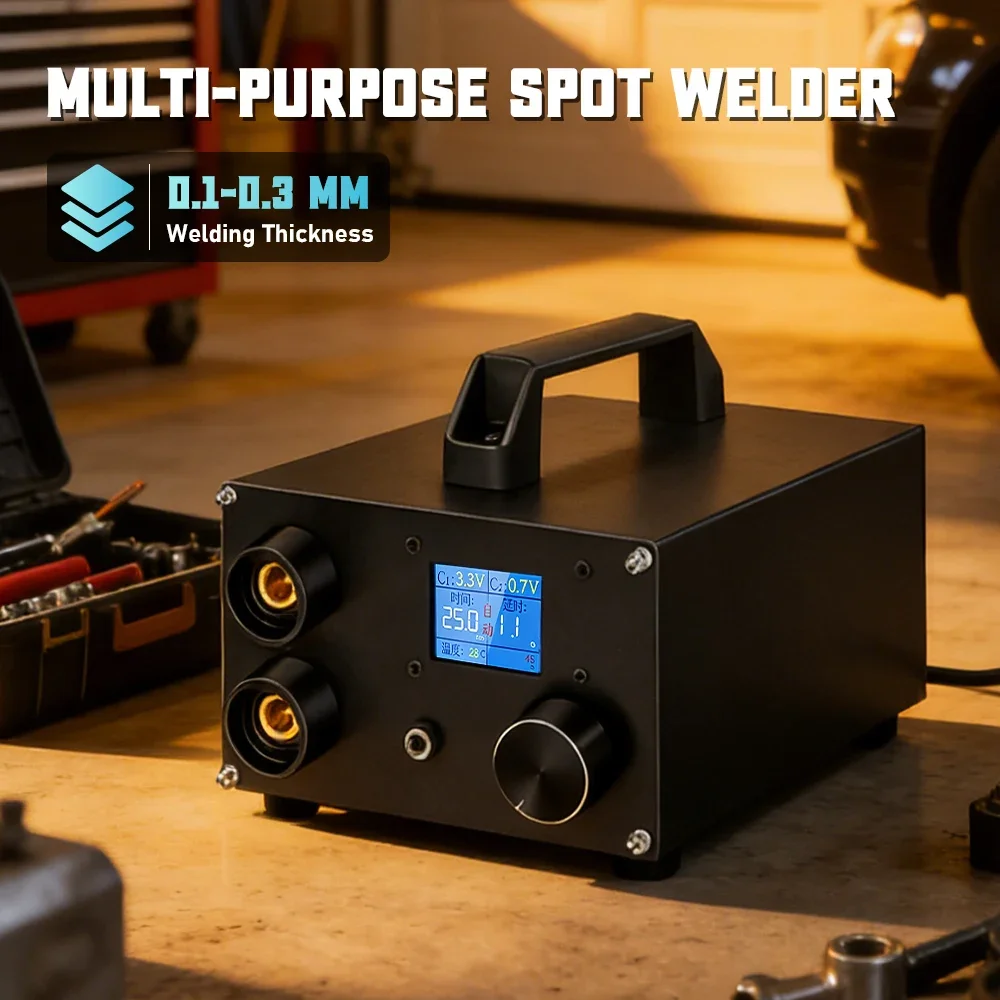 Portable Dual Farad Spot Welder 250 Gears Adjustable 3000F Capacitor Battery Spot Welder for 18650 Battery Adjustable Gear