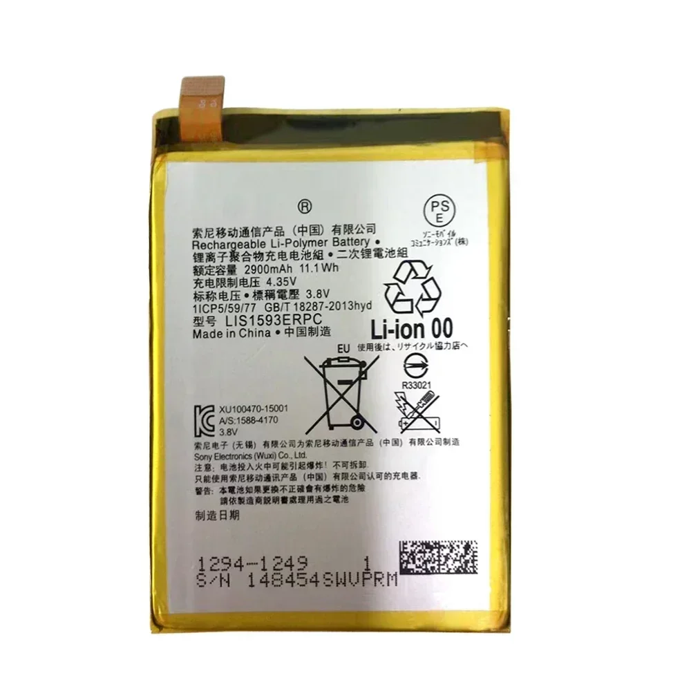 100% Genuine LIS1593ERPC For Sony Xperia Z5 E6883 E6633 E6653 E6683 E6603 Phone High Quality Battery 2900mAh+Tools Free