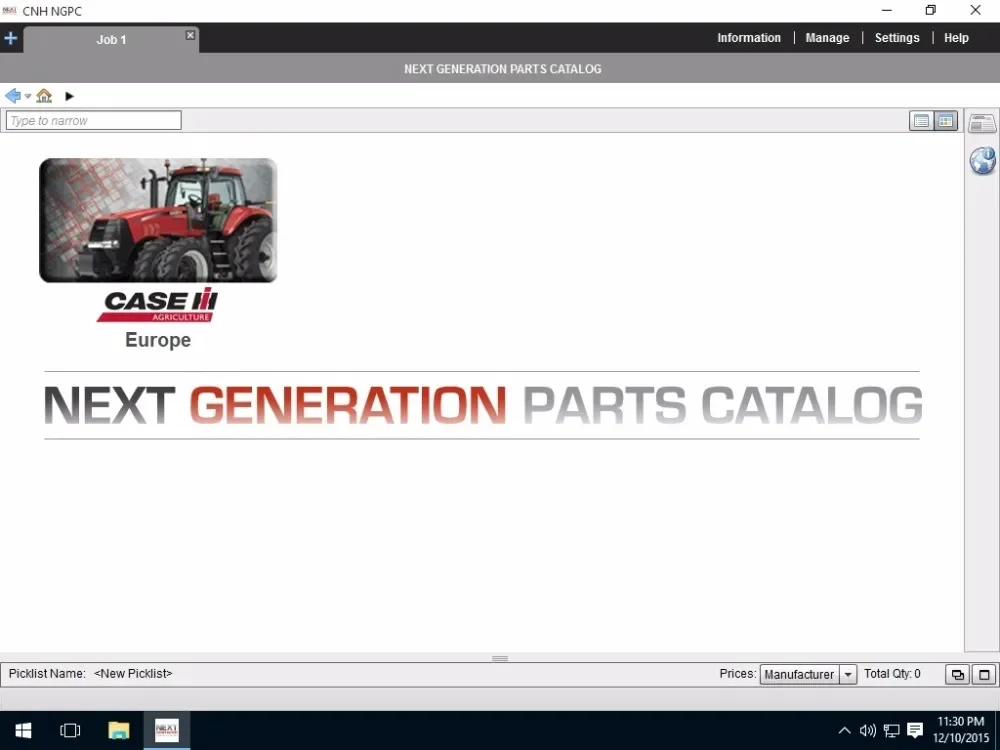 

CASE IH AG Europe [02.2021] Next Generation Parts Catalog