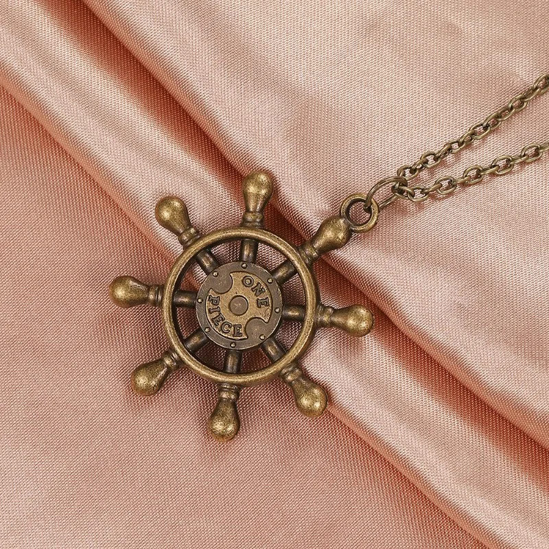 One Piece necklace cute high-value-looking Ship rudder pendant accessory new creative fashion personalized portable student gift