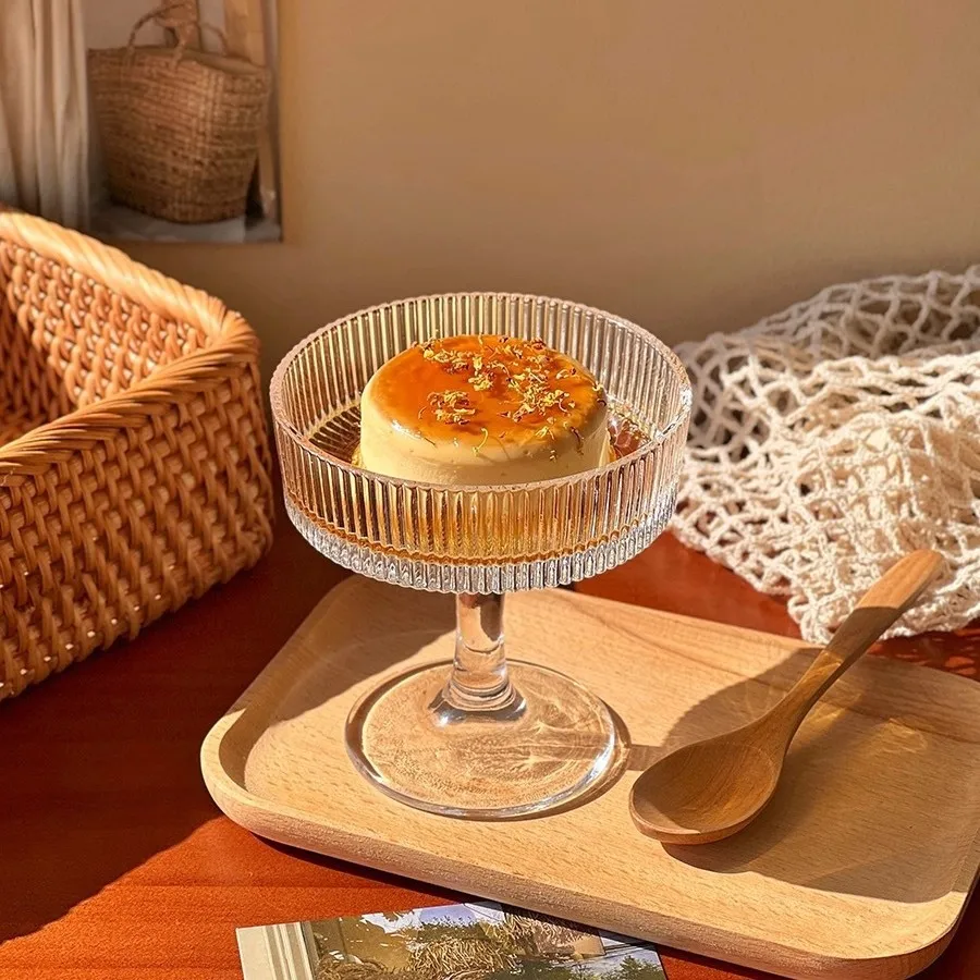 Zml glass pudding cups, dessert bowls, ice cream spheres, and dessert cups