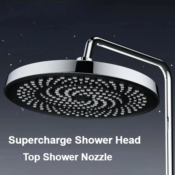 

Supercharge Shower Head Bathroom Accessories High Pressure Large Flow Top Shower Nozzle Upgraded 275mm Big Panel Water Saving