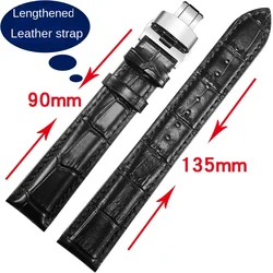 Universal Brand Extended Leather Watch Strap 12/14/16/18/19/20/21/22/23mm Flat Straight Interface Cowhide Watch Strap